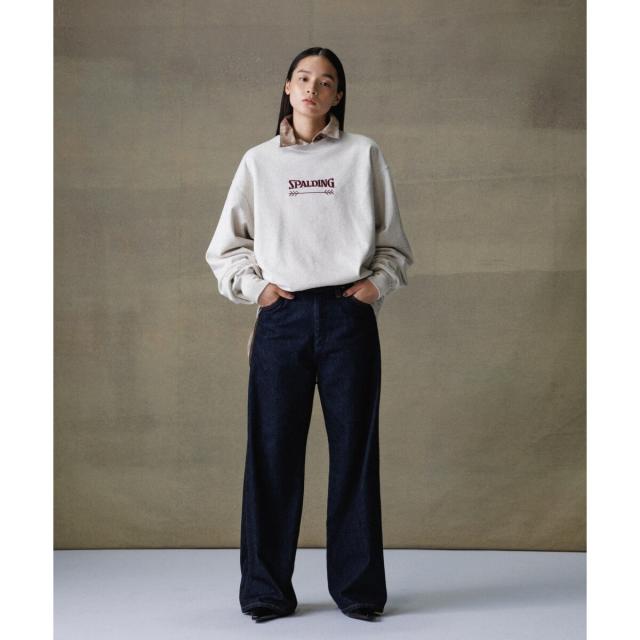 アダムエロペ（ADAM ET ROPE’）/《別注》【SPALDING/スポルディング】LOGO SWEATSHIRT / UNISEX