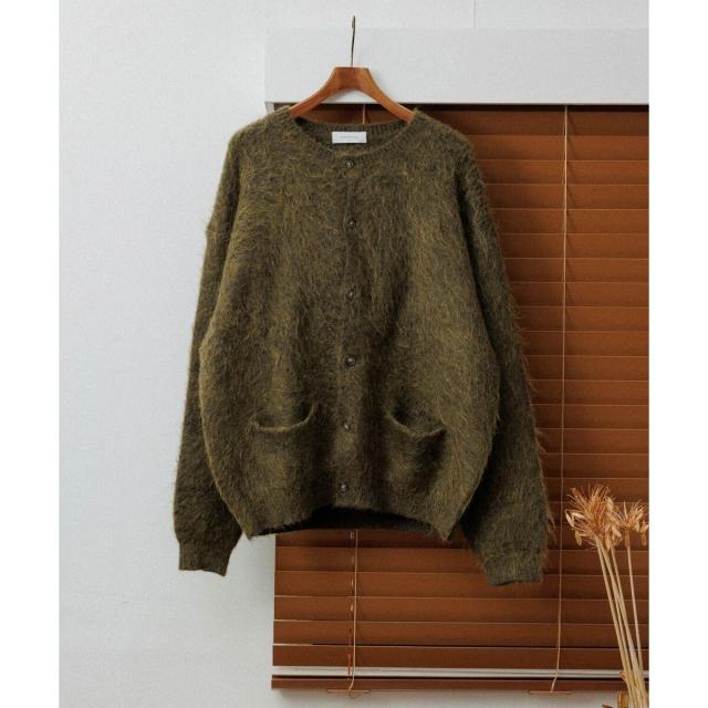 アダムエロペ（ADAM ET ROPE’）/【定番】モヘアミックス オーバーサイズ クルーネックカーディガン / ユニセックス