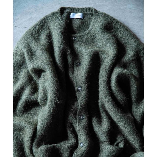 アダムエロペ（ADAM ET ROPE’）/【定番】モヘアミックス オーバーサイズ クルーネックカーディガン / ユニセックス