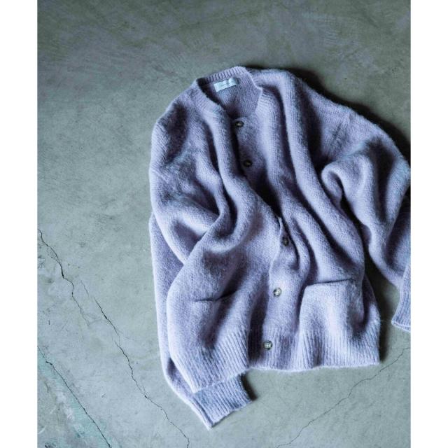 アダムエロペ（ADAM ET ROPE’）/【定番】モヘアミックス オーバーサイズ クルーネックカーディガン / ユニセックス