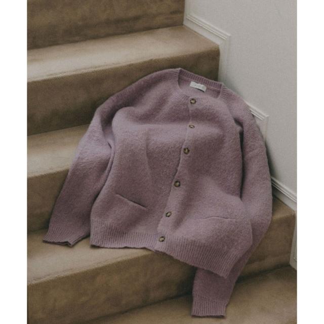 アダムエロペ（ADAM ET ROPE’）/【定番】モヘアミックス オーバーサイズ クルーネックカーディガン / ユニセックス