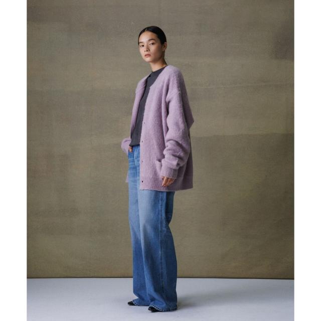 アダムエロペ（ADAM ET ROPE’）/【定番】モヘアミックス オーバーサイズ クルーネックカーディガン / ユニセックス