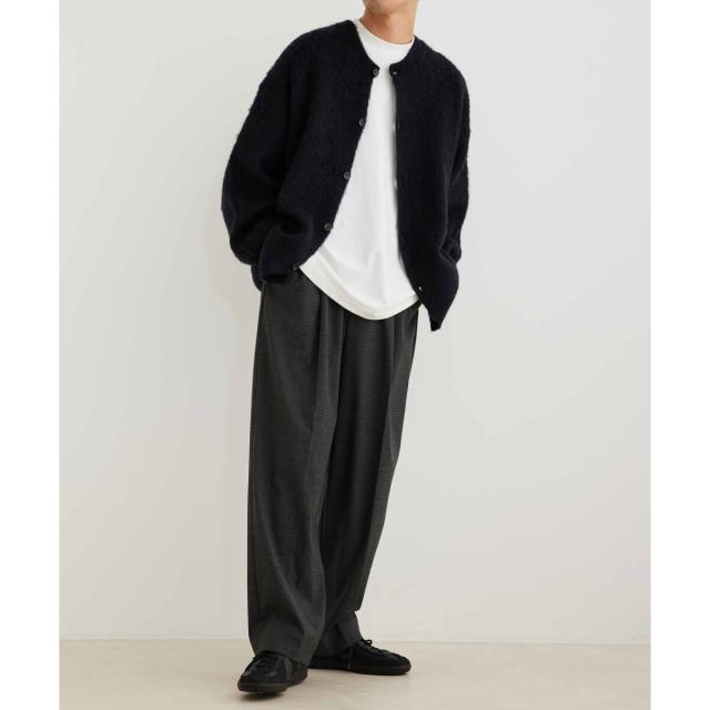 アダムエロペ（ADAM ET ROPE’）/【定番】モヘアミックス オーバーサイズ クルーネックカーディガン / ユニセックス