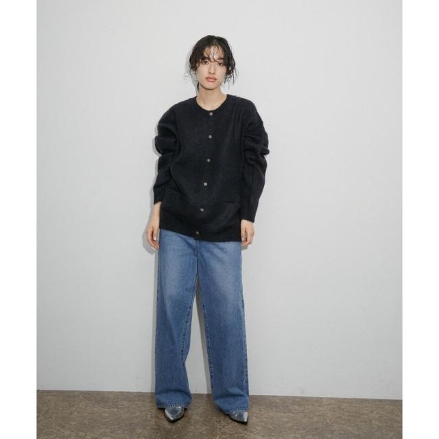 アダムエロペ（ADAM ET ROPE’）/【定番】モヘアミックス オーバーサイズ クルーネックカーディガン / ユニセックス