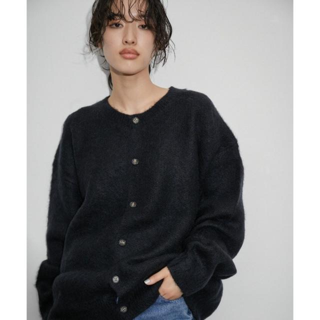 アダムエロペ（ADAM ET ROPE’）/【定番】モヘアミックス オーバーサイズ クルーネックカーディガン / ユニセックス