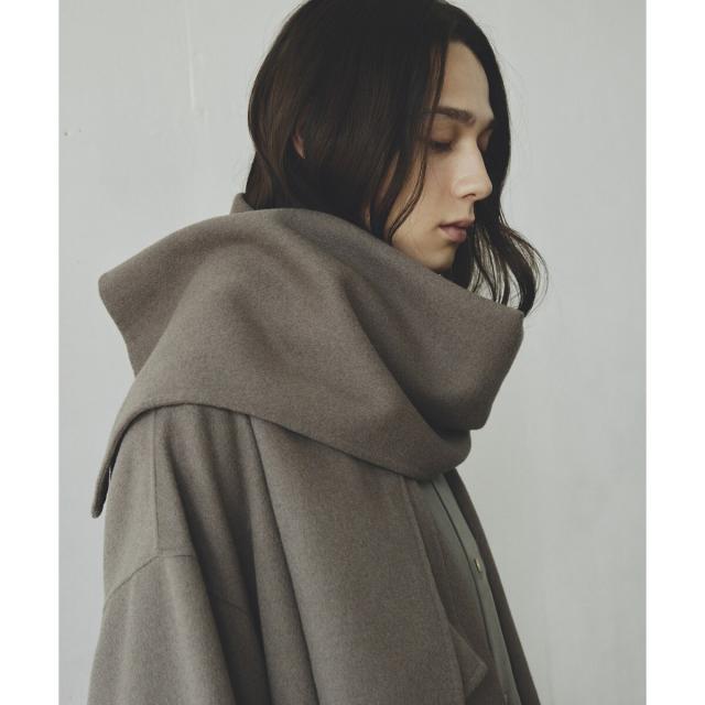 アダムエロペ（ADAM ET ROPE’）/《マフラー付き》メリノウール ダブルフェイス セミダブル オーバー コート / 超軽量 / ユニセッ