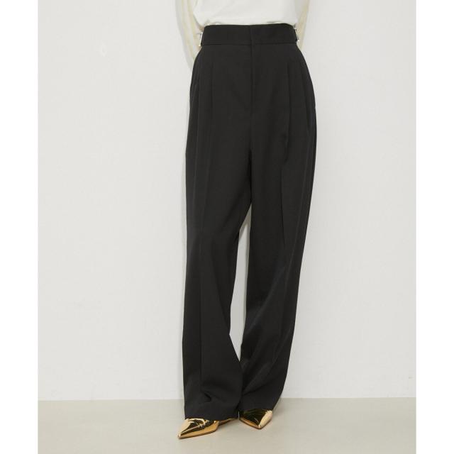 アダムエロペ（ADAM ET ROPE’）/【洗える】ウールギャバ2タックワイドスラックス