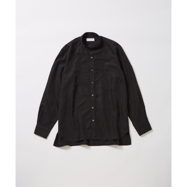 アダムエロペ（ADAM ET ROPE’）/《定番》レーヨンスエード バンドカラーシャツ / ユニセックス