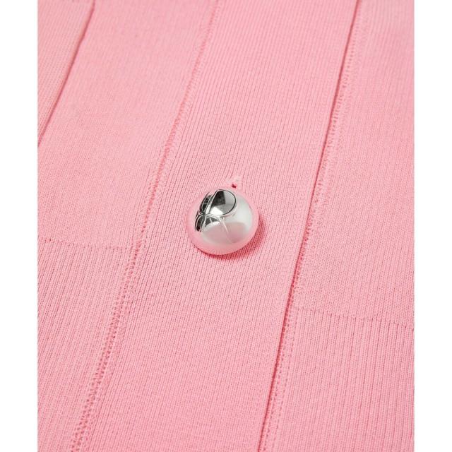 アダムエロペ ロゴボタンミドルカーディガン アダムエロペ（ADAM ET ROPE'）/【サステナブル】ロゴボタン