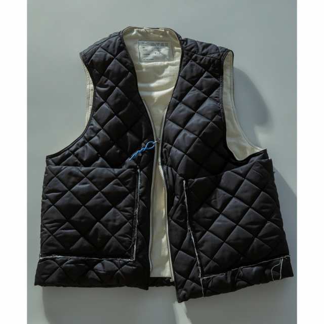 【NEW】アダムエロペ（ADAM ET ROPE’）/CAMIE EX ZIP VEST Technical padded − black