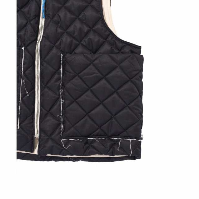 【NEW】アダムエロペ（ADAM ET ROPE’）/CAMIE EX ZIP VEST Technical padded − black