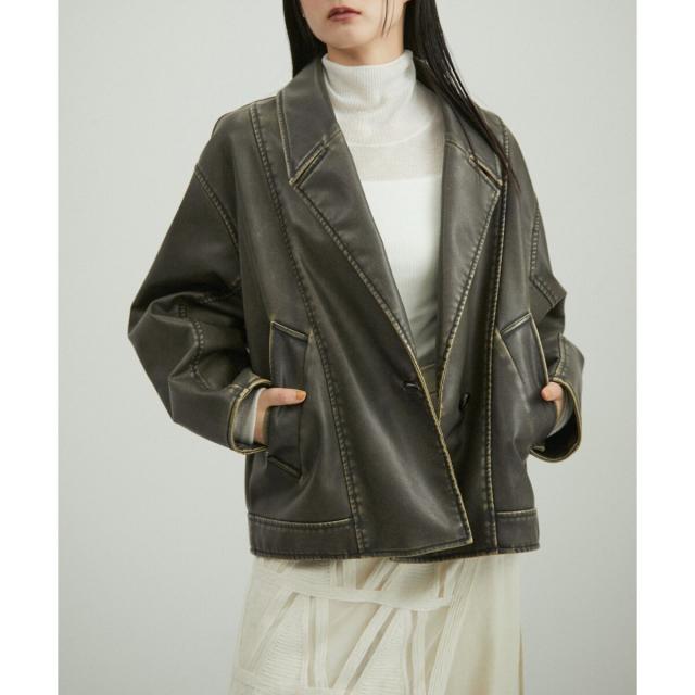 新品 ADAM ET ROPE'シンセティックレザージャケット アダムエロペ（ADAM ET ROPE'）/シンセティックレザージャケット