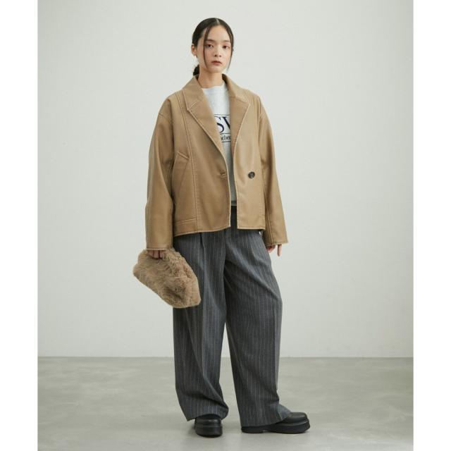 アダムエロペ（ADAM ET ROPE'）/シンセティックレザージャケット