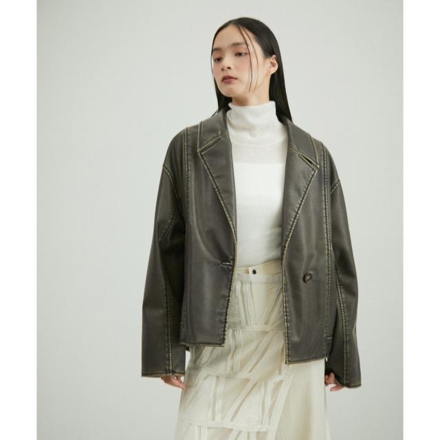アダムエロペ（ADAM ET ROPE'）/シンセティックレザージャケット