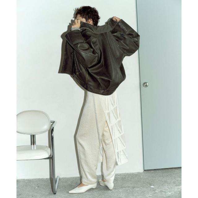 新品 ADAM ET ROPE'シンセティックレザージャケット シンセティックレザージャケット | アダムエロペ(ADAM ET ROPE