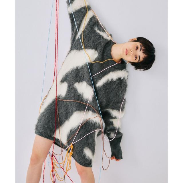 アダムエロペ（ADAM ET ROPE’）/【WEB限定】ファーニットミニワンピースの通販は