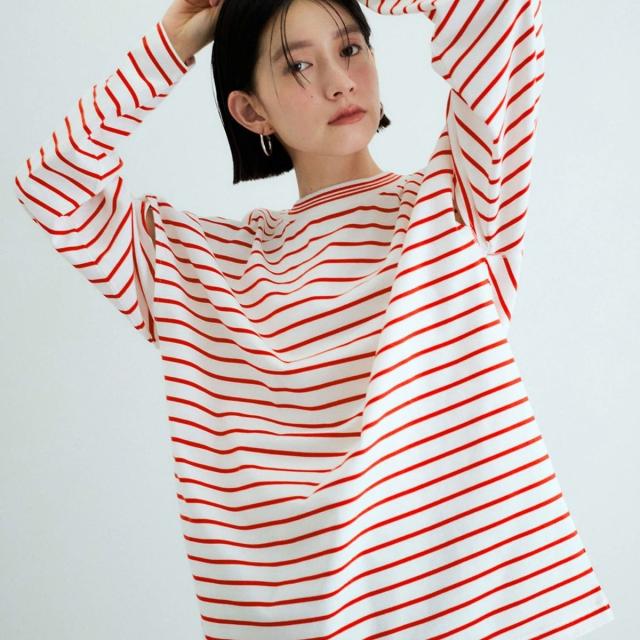 Adam et Rope' - アダムエロペ♡ボーダーロンT アダムエロペ（ADAM ET ROPE'）/ボーダー2WAYロンTEEの通販はau