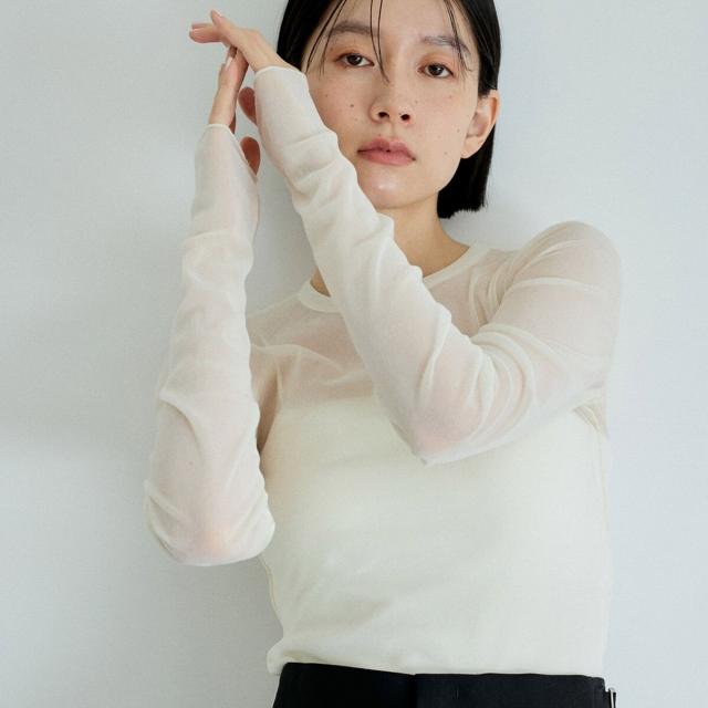 アダムエロペ（ADAM ET ROPE’）/【洗える】クルーネックフロッキープリントプルオーバー