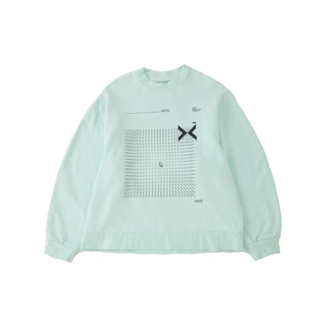 アダムエロペ（ADAM ET ROPE’）/X PAR BASIC SWEATSHIRT WITH SPIRAL CUT SLEEVES　WIT