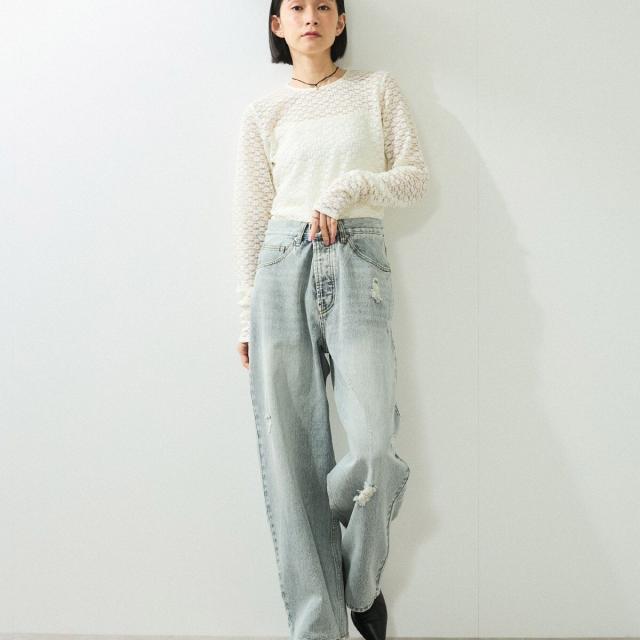 アダムエロペ（ADAM ET ROPE'）/【WEB限定】ワイドストレートデニムパンツ