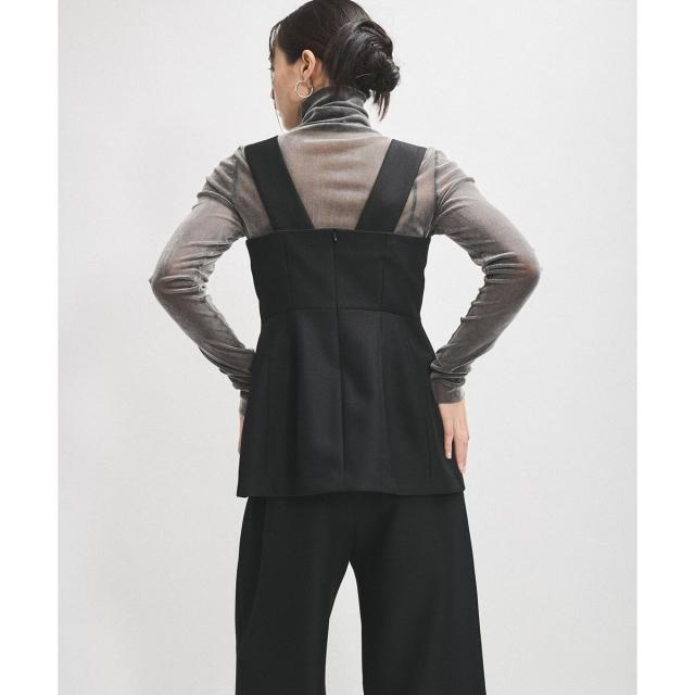 美品✨ADAM ET ROPÉ アダムエロペ　ペプラムロンパース　サロペット　黒 アダムエロペ（ADAM ET ROPE'）/【逸品】・【サステナブル】ペプラム
