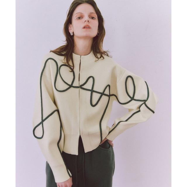 アダムエロペ（ADAM ET ROPE’）/【サステナブル】ラインアートカーディガン