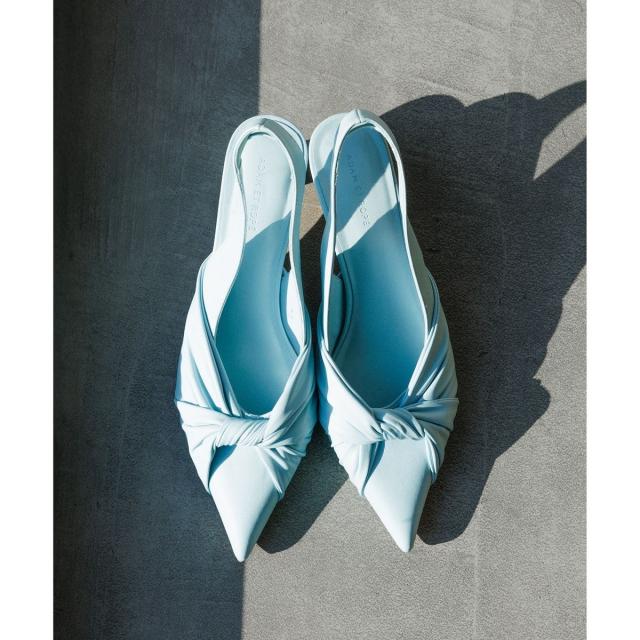 アダムエロペ（ADAM ET ROPE’）/リボンバックストラップパンプス