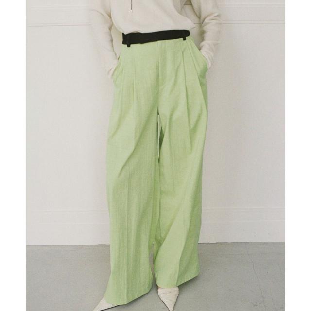 アダムエロペ（ADAM ET ROPE'）/【EMOELLE】バイカラーベルトドレスパンツ