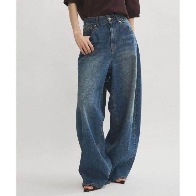 アダムエロペ（ADAM ET ROPE’）/【サステナブル】バックタックワイドデニム