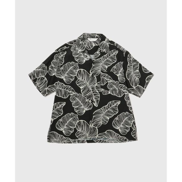 アダムエロペ（ADAM ET ROPE’）/《BLACK&WHITE》ボックスシルエット アロハ シャツ