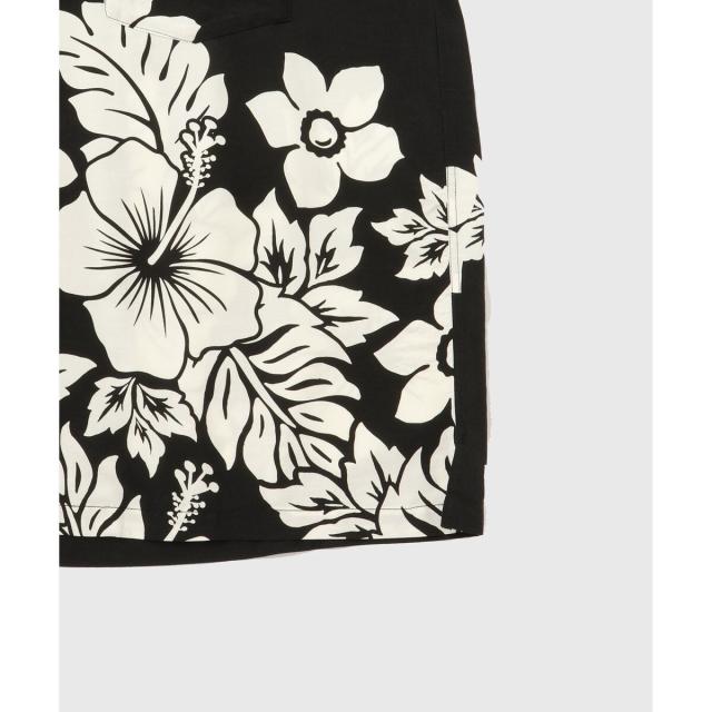 アダムエロペ（ADAM ET ROPE’）/《BLACK&WHITE》ボックスシルエット アロハ シャツ