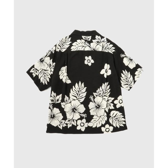 アダムエロペ（ADAM ET ROPE’）/《BLACK&WHITE》ボックスシルエット アロハ シャツ