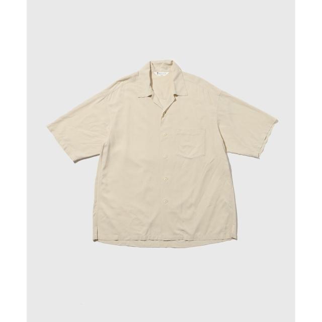 アダムエロペ（ADAM ET ROPE’）/《BLACK/WHITE》プレーンカラー アロハシャツ