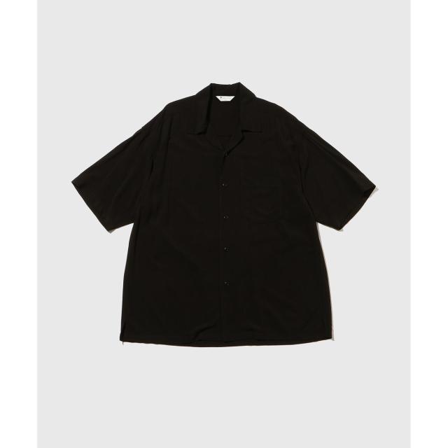 アダムエロペ（ADAM ET ROPE’）/《BLACK/WHITE》プレーンカラー アロハシャツ