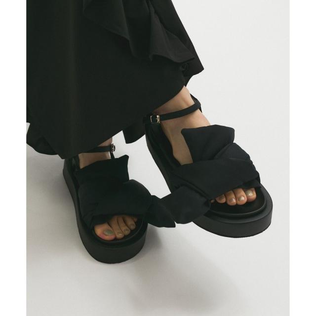 アダムエロペ（ADAM ET ROPE’）/【撥水】ノットデザインボリュームサンダル