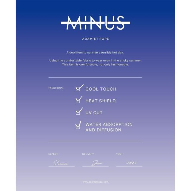 アダムエロペ（ADAM ET ROPE’）/ 接触冷感【MINUS】オープンカラー シャツ_4