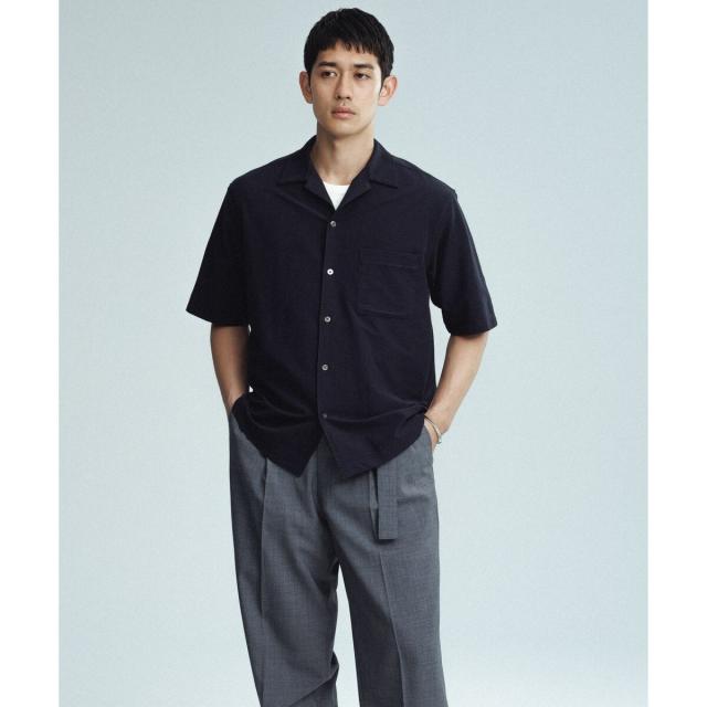 アダムエロペ シャツロンパース ホワイト 春 夏 ペプラムロンパース