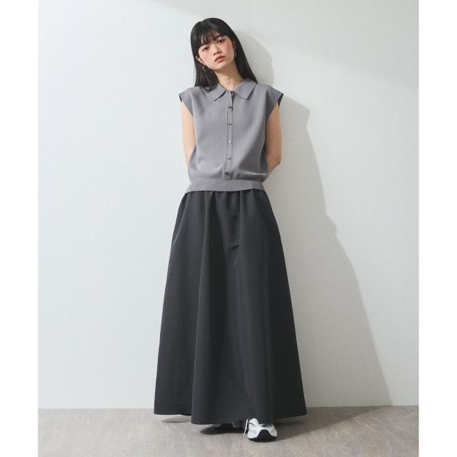 アダムエロペ（ADAM ET ROPE’）/【WEB限定】ニットベストドッキングワンピース