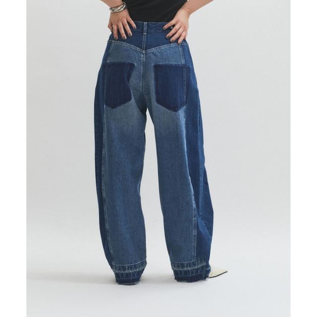 アダムエロペ（ADAM ET ROPE’）/【サステナブル】リメイクライクコントラストデニム