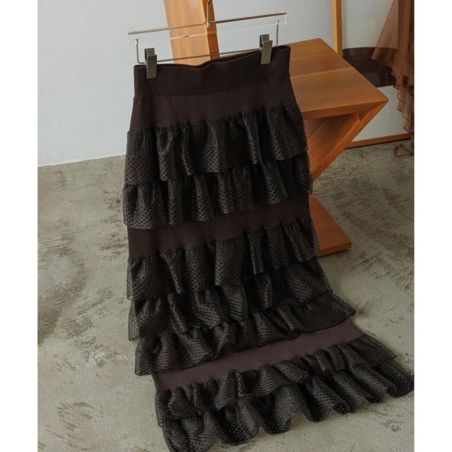 アダムエロペ（ADAM ET ROPE'）/シアーフリルスカートの通販はau PAY
