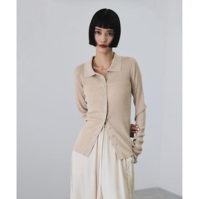 アダムエロペ（ADAM ET ROPE’）/ポロニットリブカーディガン