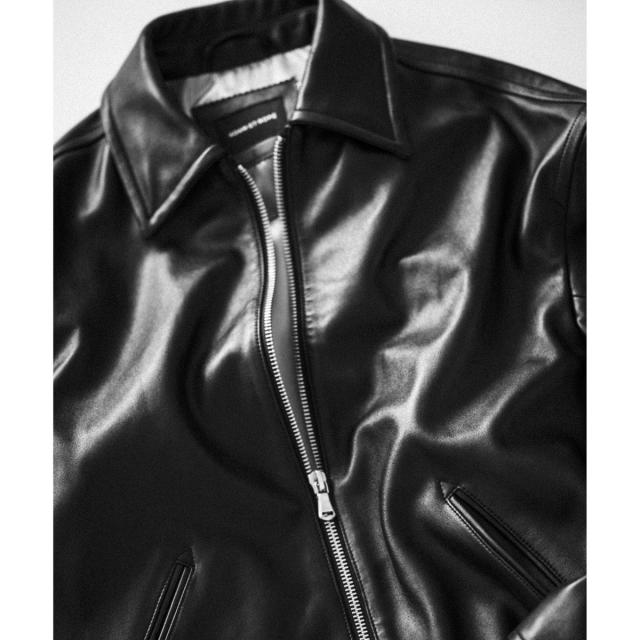 アダムエロペ（ADAM ET ROPE'）/ラムレザー ジップアップ ブルゾン