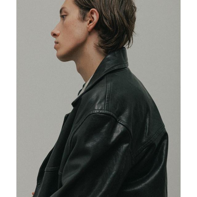 アダムエロペ（ADAM ET ROPE'）/ウォッシュド ラムレザー カーコートの