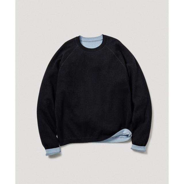 アダムエロペ（ADAM ET ROPE’）/《リバーシブル》カシミヤブレンド ニットプルオーバー