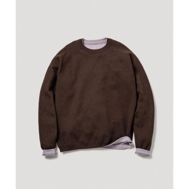 アダムエロペ（ADAM ET ROPE’）/《リバーシブル》カシミヤブレンド ニットプルオーバー