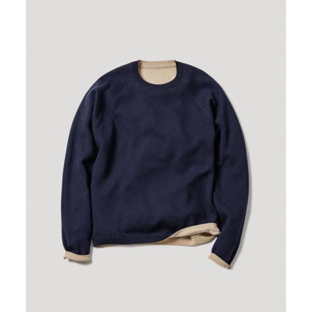 アダムエロペ（ADAM ET ROPE’）/《リバーシブル》カシミヤブレンド ニットプルオーバー