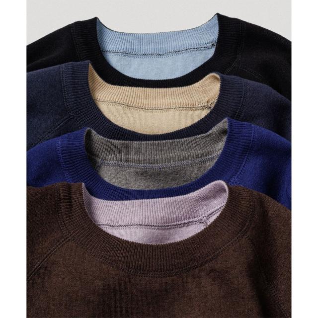 アダムエロペ（ADAM ET ROPE’）/《リバーシブル》カシミヤブレンド ニットプルオーバー