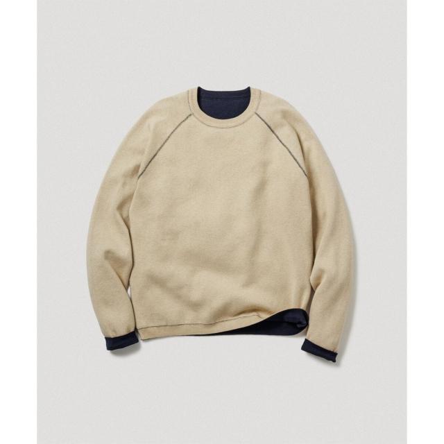 アダムエロペ（ADAM ET ROPE’）/《リバーシブル》カシミヤブレンド ニットプルオーバー