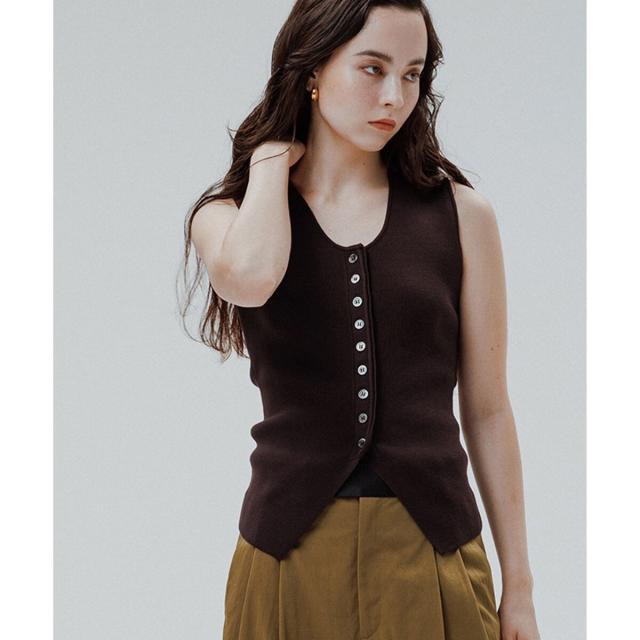 アダムエロペ（ADAM ET ROPE’）/フルニードルニットジレ