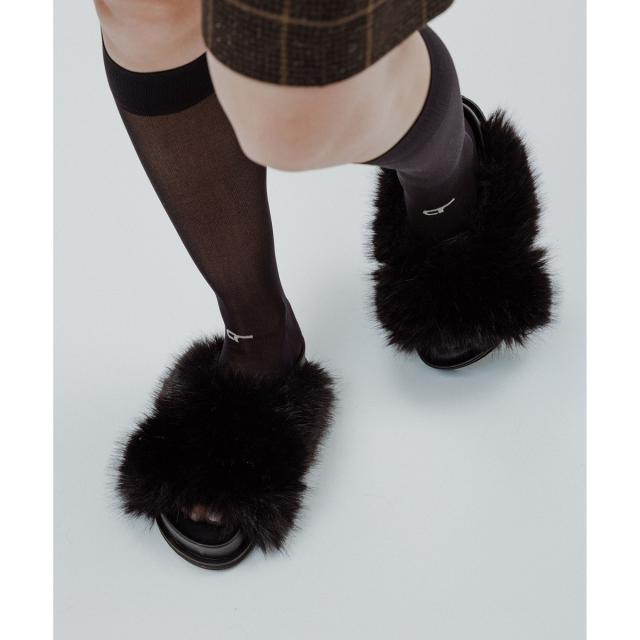 アダムエロペ（ADAM ET ROPE’）/ボリュームファーサンダル